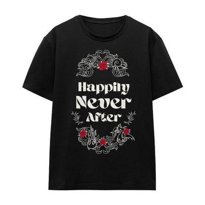 Front - Disney Villains Unisex Adult Happily Never After Valentine`s Day T-Shirt
