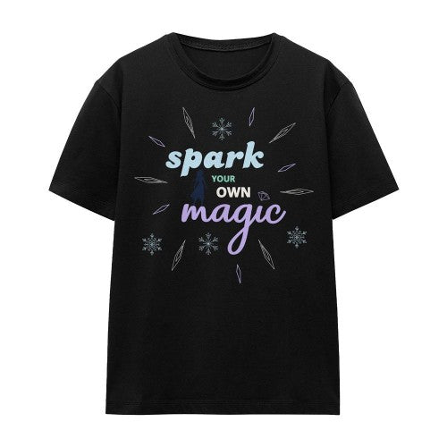 Front - Frozen Unisex Adult Spark Your Own Magic Elsa Silhouette T-Shirt