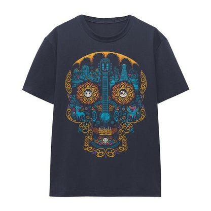 Front - The Nightmare Before Christmas Unisex Adult Monster Jack Sally Drawing T-Shirt