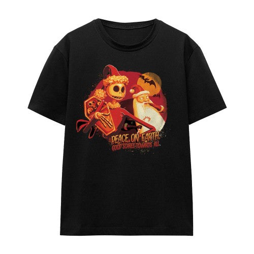 Front - The Nightmare Before Christmas Unisex Adult Good Scares Towards All T-Shirt