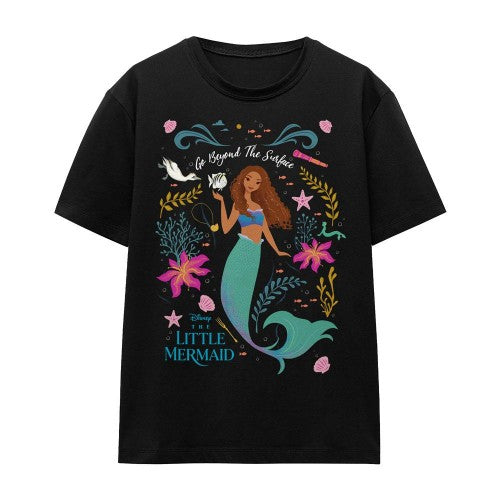 Front - The Little Mermaid Unisex Adult Go Beyond The Surface Ariel T-Shirt
