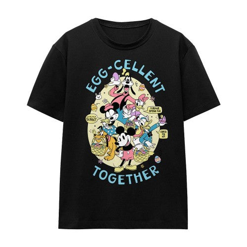 Front - Mickey Mouse Unisex Adult Eggcellent Together Easter T-Shirt