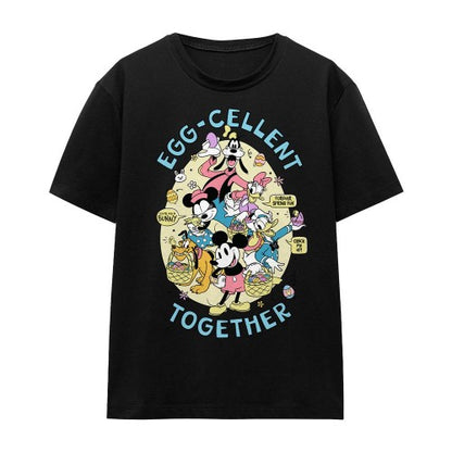 Front - Mickey Mouse Unisex Adult Eggcellent Together Easter T-Shirt