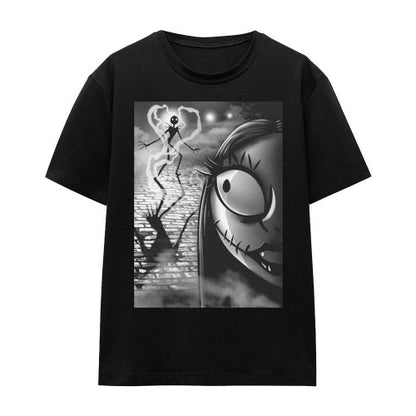 Front - The Nightmare Before Christmas Unisex Adult Sally Close Up T-Shirt