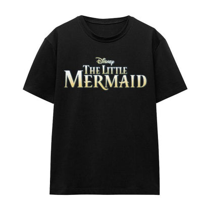 Front - The Little Mermaid Unisex Adult Logo T-Shirt