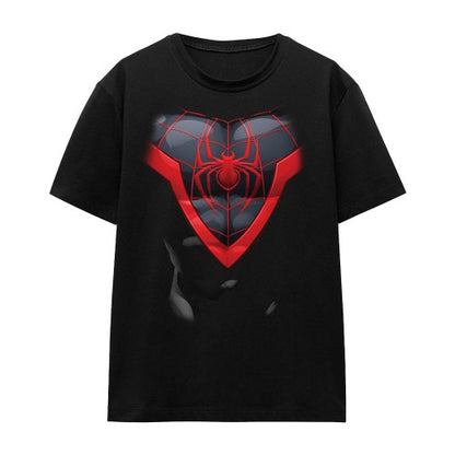 Front - Spider-Man Unisex Adult Miles Morales Costume T-Shirt