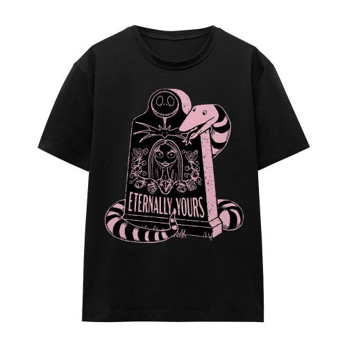 Front - The Nightmare Before Christmas Unisex Adult Eternally Yours Valentine`s Day T-Shirt