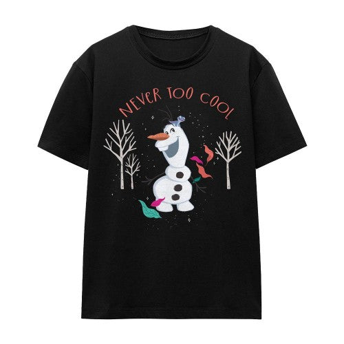 Front - Frozen Unisex Adult Never Too Cool Olaf T-Shirt