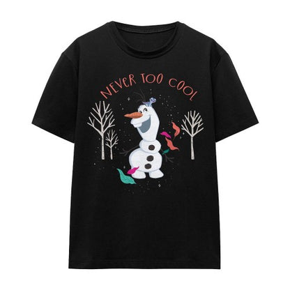 Front - Frozen Unisex Adult Never Too Cool Olaf T-Shirt