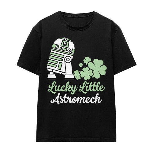 Front - Star Wars Unisex Adult Lucky Astromech St Patricks Day T-Shirt