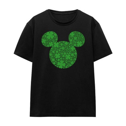 Front - Disney Unisex Adult Shamrock Ears Mickey Mouse St Patricks Day T-Shirt