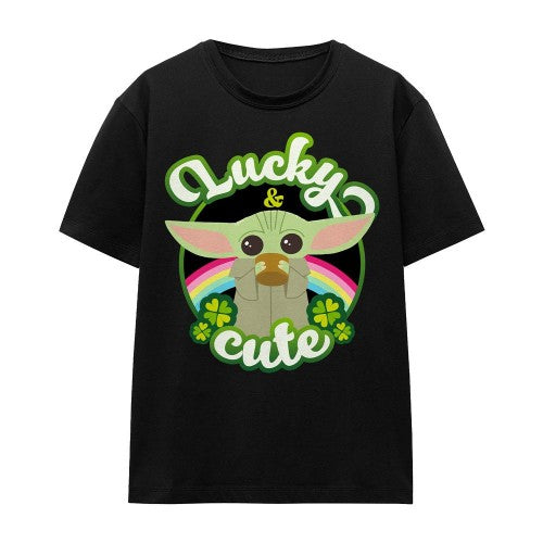 Front - Star Wars Unisex Adult Lucky Cute Grogu St Patricks Day T-Shirt