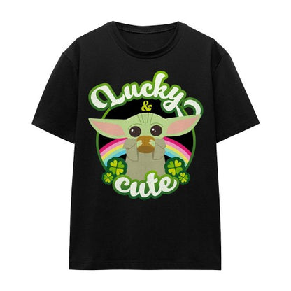 Front - Star Wars Unisex Adult Lucky Cute Grogu St Patricks Day T-Shirt