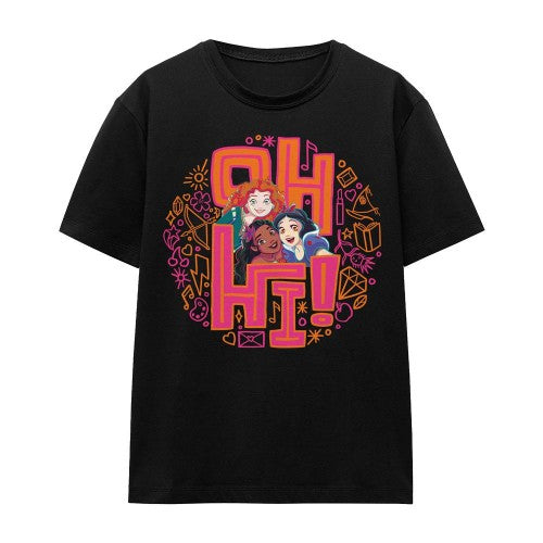 Front - Disney Princess Unisex Adult Oh Hi! Merida Moana Snow White T-Shirt