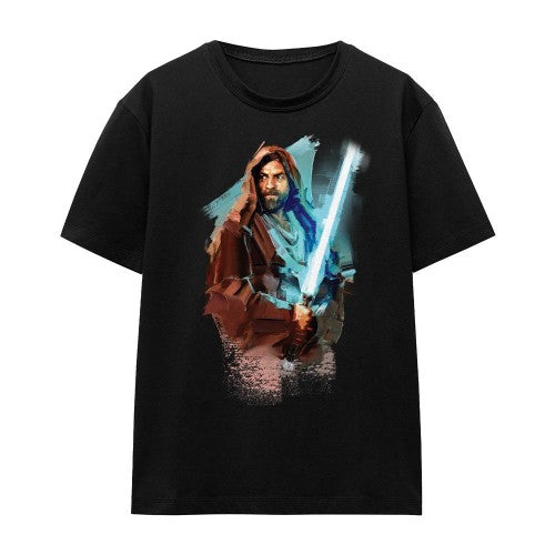 Front - Star Wars Unisex Adult Obi Wan Kenobi Painted T-Shirt