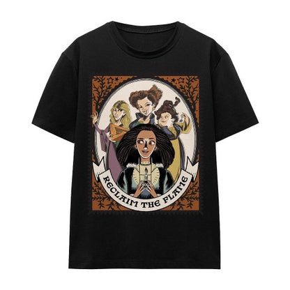 Front - Hocus Pocus 2 Unisex Adult Reclaim The Flame Becca Stamp T-Shirt