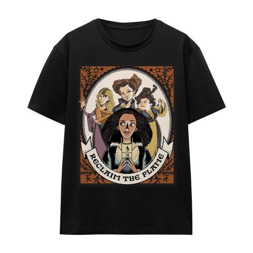 Front - Hocus Pocus 2 Unisex Adult Reclaim The Flame Becca Stamp T-Shirt