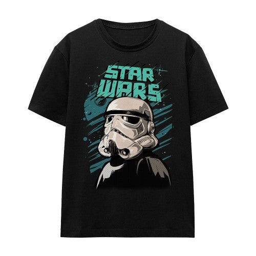 Front - Star Wars Unisex Adult Street Glare Stormtrooper T-Shirt