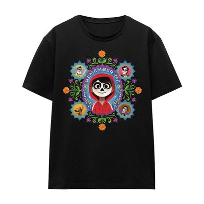 Front - Coco Unisex Adult Remember Me Miguel Ernesto Imelda Hector T-Shirt