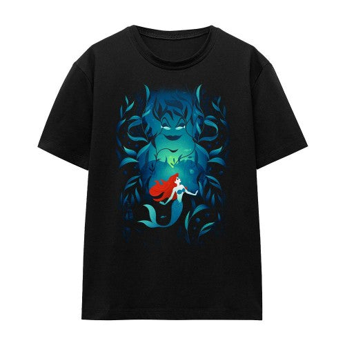 Front - The Little Mermaid Unisex Adult Ursula & Ariel T-Shirt