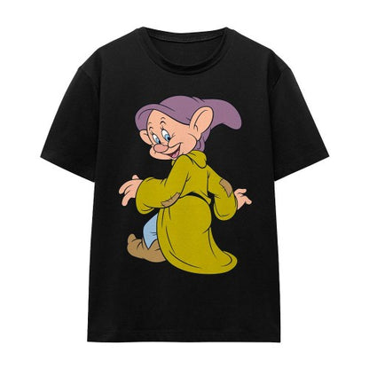 Front - Snow White Unisex Adult Dopey Poses T-Shirt