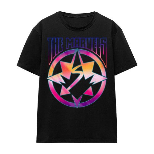 Front - The Marvels Unisex Adult Gradient Logo T-Shirt