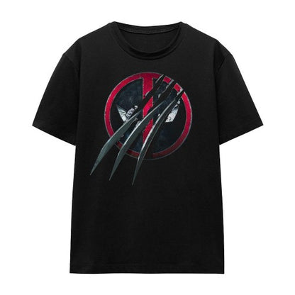 Front - Deadpool & Wolverine Unisex Adult Wolverine Claws T-Shirt