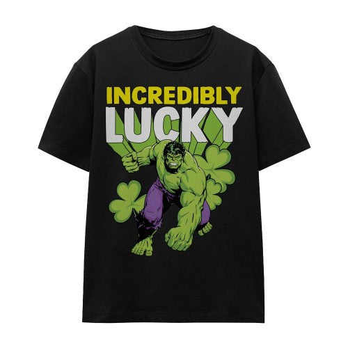 Front - Hulk Unisex Adult Incredibly Lucky St Patricks Day T-Shirt