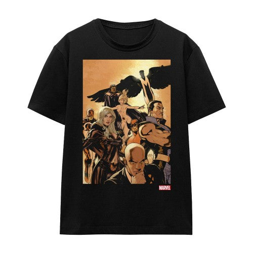 Front - Marvel Unisex Adult X-Men Comic Cover Team T-Shirt