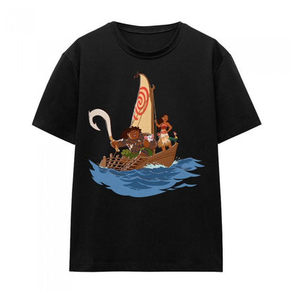 Front - Moana Unisex Adult Voyage Maui T-Shirt