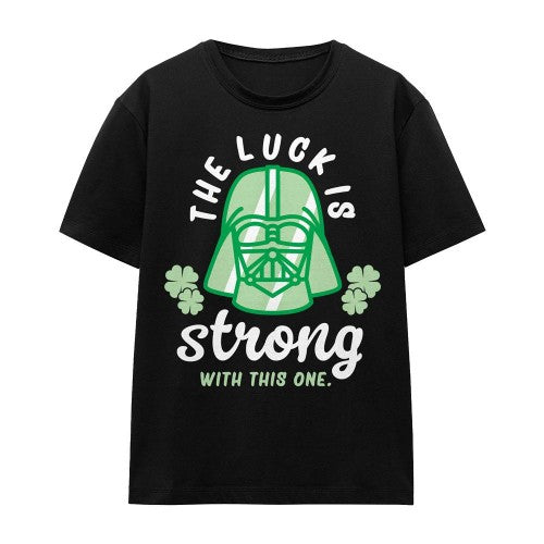 Front - Star Wars Unisex Adult Strong Luck Darth Vader St Patricks Day T-Shirt