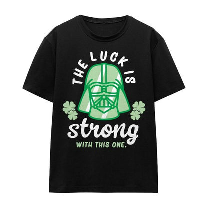 Front - Star Wars Unisex Adult Strong Luck Darth Vader St Patricks Day T-Shirt