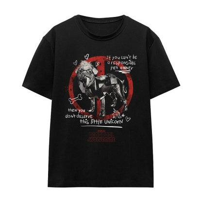 Front - Deadpool & Wolverine Unisex Adult Dogpool Unicorn T-Shirt
