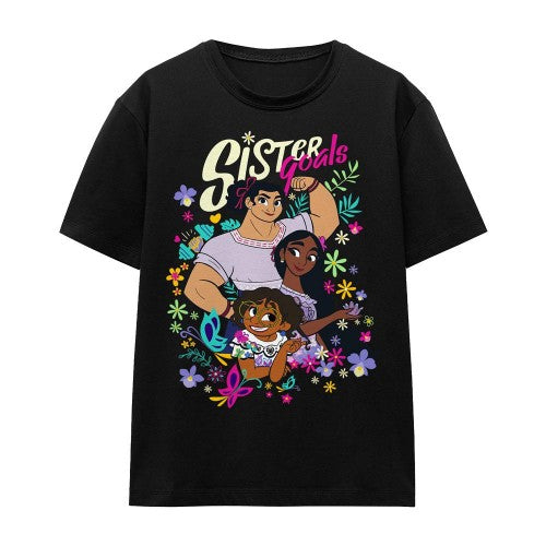 Front - Encanto Unisex Adult Sister Goals Mirabel Isabela Luisa T-Shirt