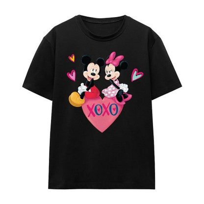 Front - Mickey Mouse Unisex Adult Xoxo Minnie Mouse Valentine`s Day T-Shirt