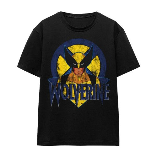 Front - Marvel Unisex Adult X-Men Wolverine Retro T-Shirt