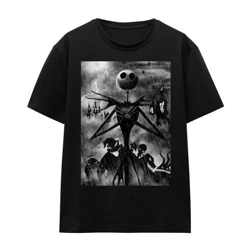 Front - The Nightmare Before Christmas Unisex Adult Jack Skellington Rain T-Shirt
