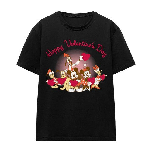 Front - Mickey Mouse Unisex Adult Happy Valentine`s Day T-Shirt