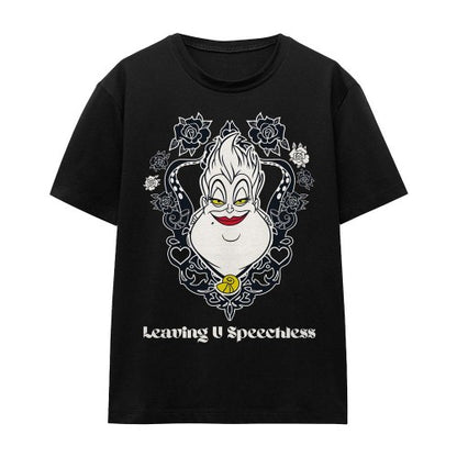 Front - Disney Villains Unisex Adult Leaving U Speechless Ursula Valentine`s Day T-Shirt
