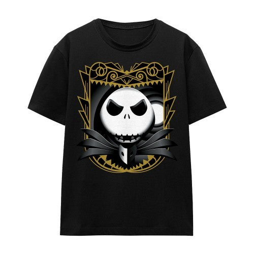Front - The Nightmare Before Christmas Unisex Adult Jack Skellington Shaded T-Shirt