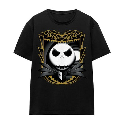 Front - The Nightmare Before Christmas Unisex Adult Jack Skellington Shaded T-Shirt