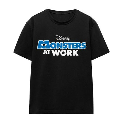 Front - Monsters at Work Unisex Adult Dark Logo T-Shirt