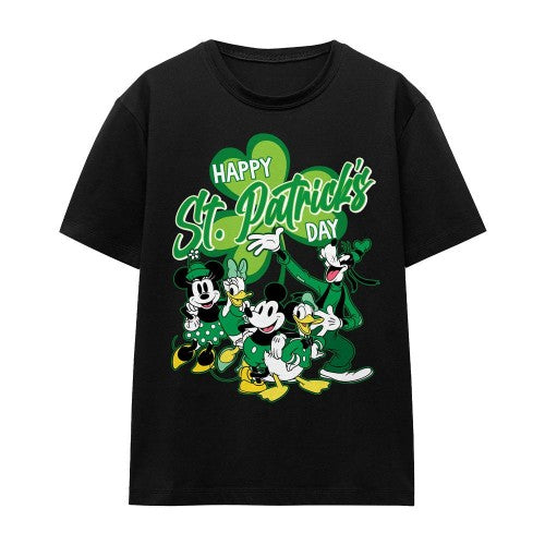 Front - Mickey Mouse Unisex Adult Minnie Goofy Donald St Patricks Day T-Shirt