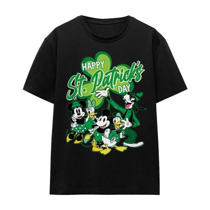 Front - Mickey Mouse Unisex Adult Minnie Goofy Donald St Patricks Day T-Shirt