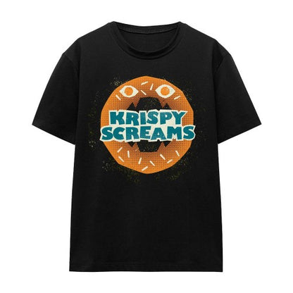 Front - Monsters at Work Unisex Adult Krispy Screams Doughnut T-Shirt