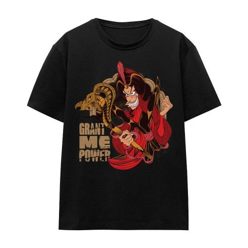Front - Disney Villains Unisex Adult Grant Me Power Jafar T-Shirt
