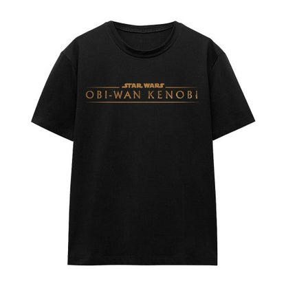 Front - Star Wars Unisex Adult Obi Wan Kenobi Logo T-Shirt