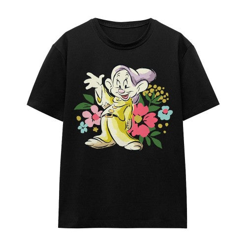 Front - Snow White Unisex Adult Greetings Dopey T-Shirt
