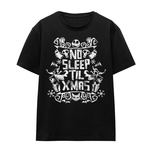 Front - The Nightmare Before Christmas Unisex Adult No Sleep Till Xmas T-Shirt