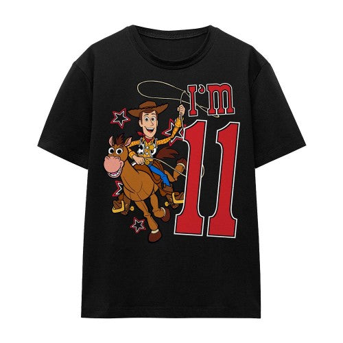 Front - Toy Story Unisex Adult I´m 11 Woody Birthday T-Shirt